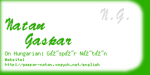 natan gaspar business card